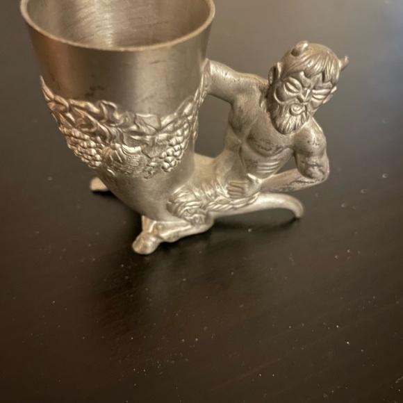 Vintage Pewter German Shot glasses with The Devil - Picture 4 of 13